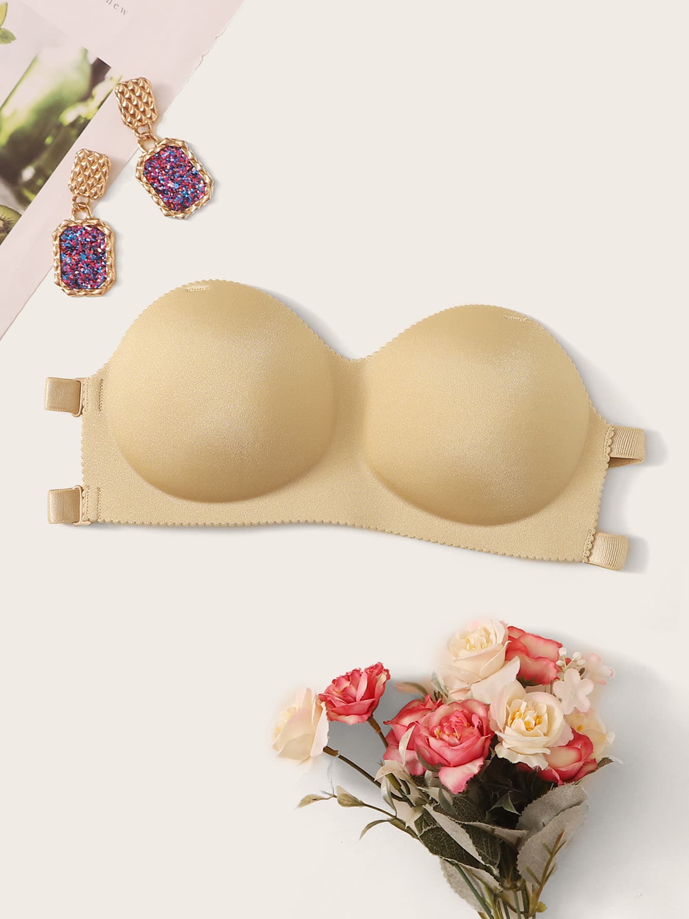 Ladder Cut Out Bandeau Bra With Detachable Strap - INS | Online Fashion Free Shipping Clothing, Dresses, Tops, Shoes