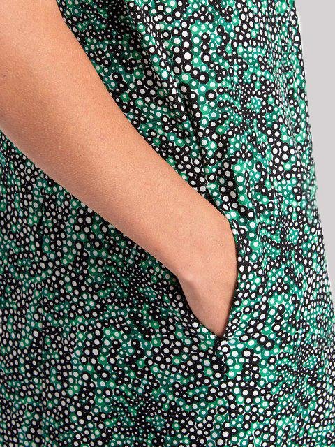 Ladies Floral Print Scoop Neck Mini Dresses - Mini Dresses - INS | Online Fashion Free Shipping Clothing, Dresses, Tops, Shoes - 02/06/2021 - Color_Green - Color_White