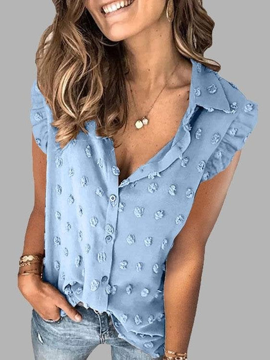 Lapel Sleeveless Solid Color Button Blouses - Blouses - INS | Online Fashion Free Shipping Clothing, Dresses, Tops, Shoes - BLO2106070043 - Category_Blouses - Color_Black