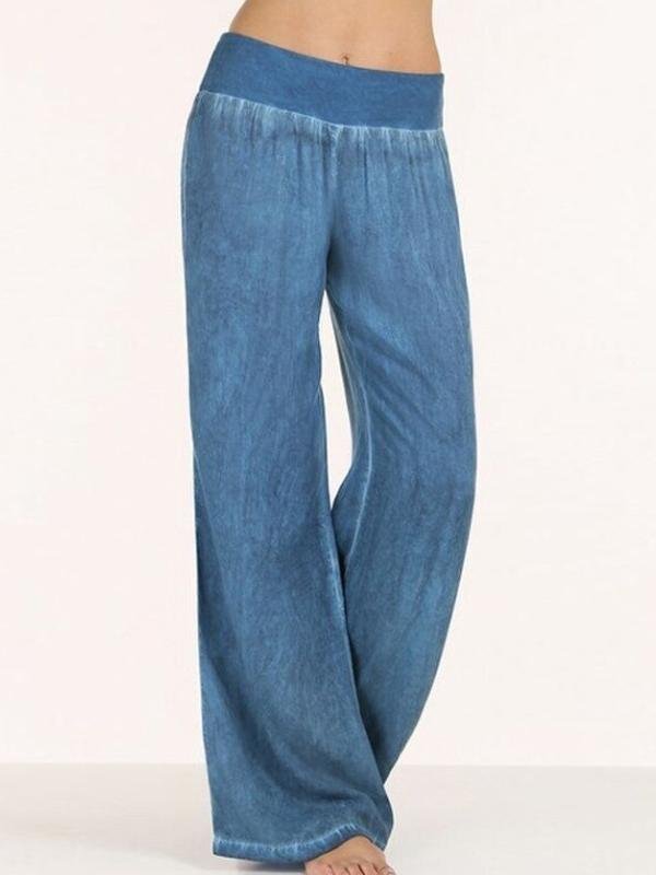 Large Casual Thin Denim Wide-leg Pants - Jeans - INS | Online Fashion Free Shipping Clothing, Dresses, Tops, Shoes - 10/05/2021 - Color_Blue - DEN210510159