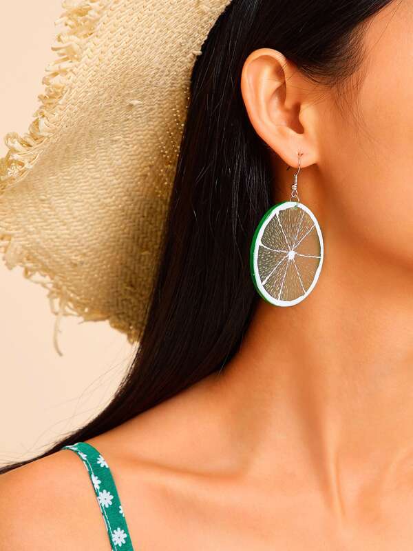 Lemon Shaped Drop Earrings 1pair - INS | Online Fashion Free Shipping Clothing, Dresses, Tops, Shoes