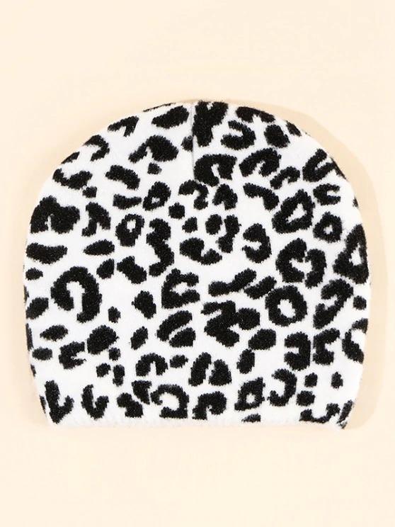 Leopard Pattern Knitted Hat - INS | Online Fashion Free Shipping Clothing, Dresses, Tops, Shoes