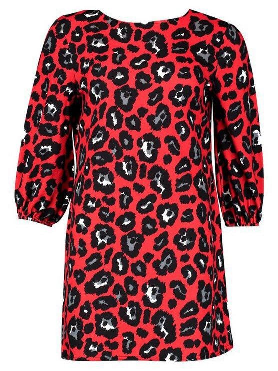 Leopard Print Long Sleeve Casual Dress - Mini Dresses - INS | Online Fashion Free Shipping Clothing, Dresses, Tops, Shoes - 19/07/2021 - 20-30 - Category_Mini Dresses