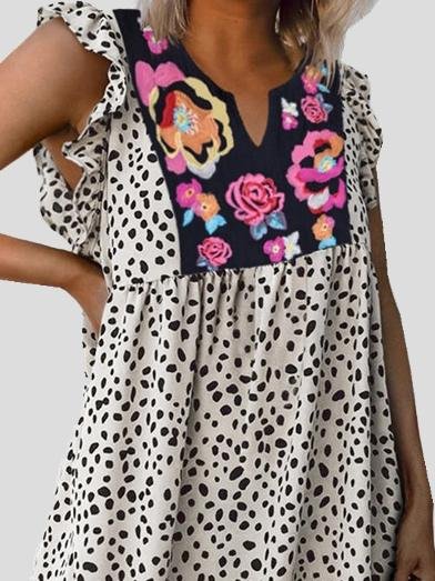 Leopard Print Short Sleeve Mini Dress - Mini Dresses - INS | Online Fashion Free Shipping Clothing, Dresses, Tops, Shoes - 19/06/2021 - 20-30 - Category_Mini Dresses