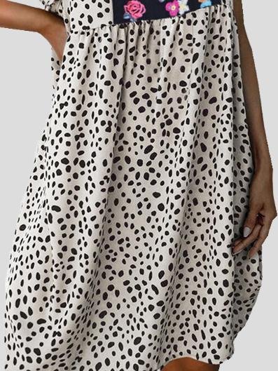 Leopard Print Short Sleeve Mini Dress - Mini Dresses - INS | Online Fashion Free Shipping Clothing, Dresses, Tops, Shoes - 19/06/2021 - 20-30 - Category_Mini Dresses