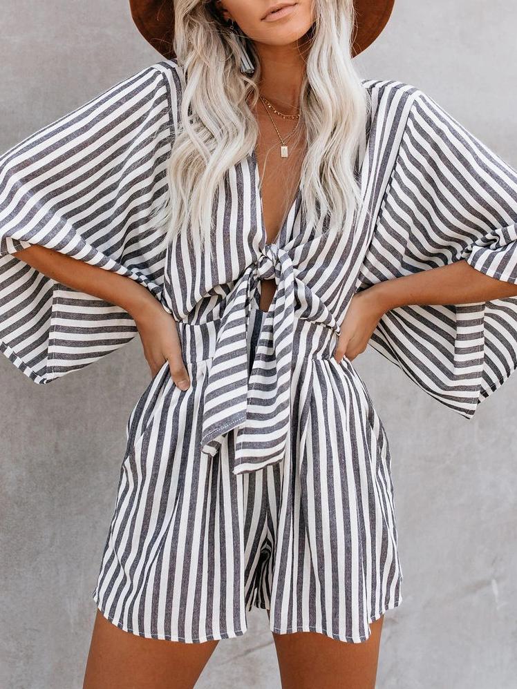 Leopard Print V-neck Loose Jumpsuit - Jumpsuits & Rompers - INS | Online Fashion Free Shipping Clothing, Dresses, Tops, Shoes - 20-30 - 30/06/2021 - Bottoms