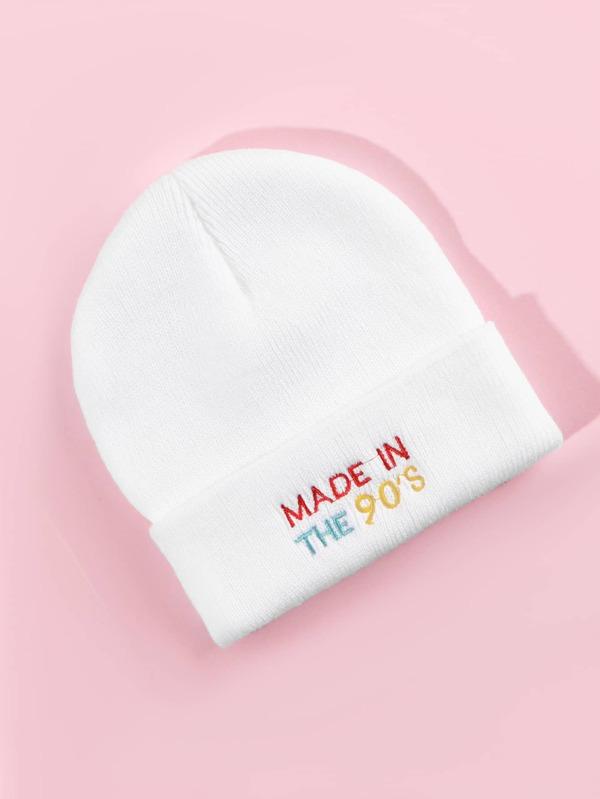 Letter Embroidery Beanie - INS | Online Fashion Free Shipping Clothing, Dresses, Tops, Shoes