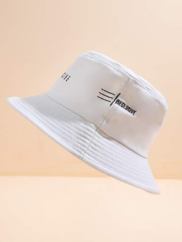 Letter Embroidery Bucket Hat - INS | Online Fashion Free Shipping Clothing, Dresses, Tops, Shoes