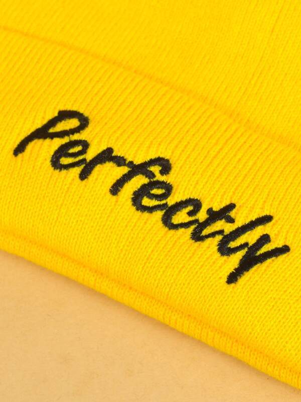 Letter Embroidery Knit Beanie - INS | Online Fashion Free Shipping Clothing, Dresses, Tops, Shoes