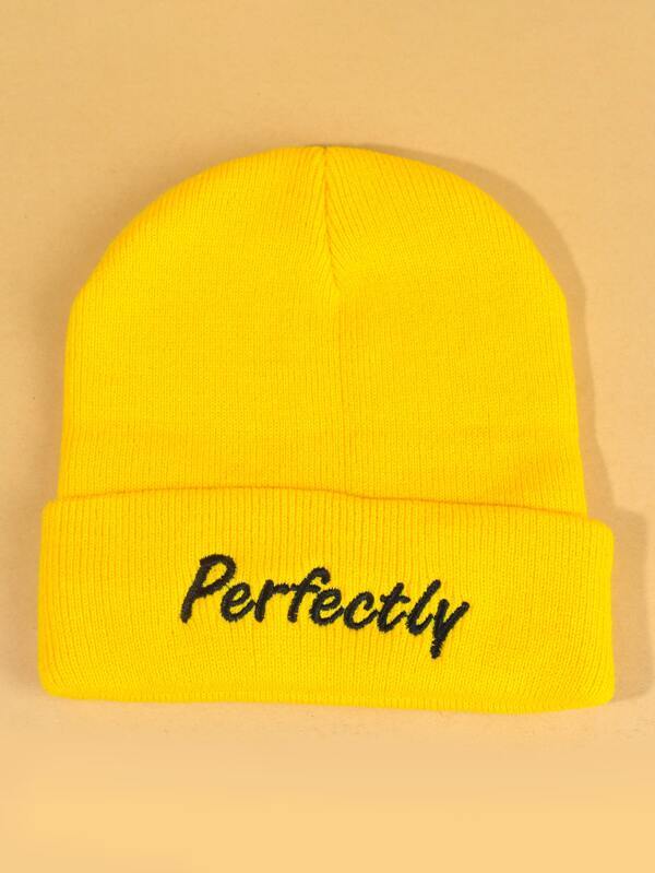 Letter Embroidery Knit Beanie - INS | Online Fashion Free Shipping Clothing, Dresses, Tops, Shoes