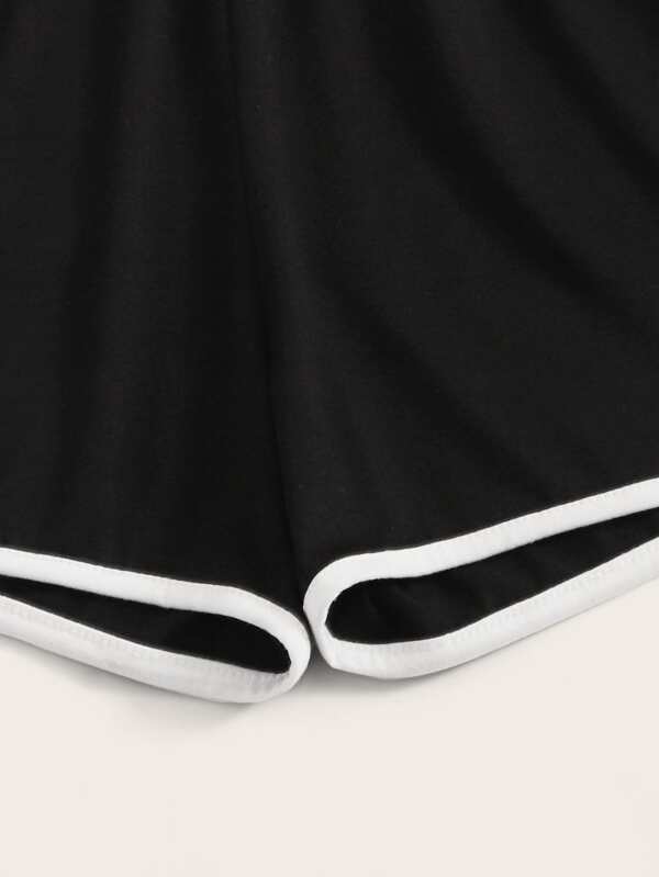 Letter & Eyelash Print PJ Set - INS | Online Fashion Free Shipping Clothing, Dresses, Tops, Shoes