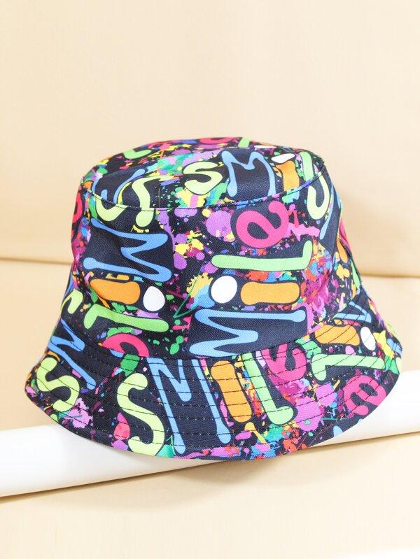 Letter Graphic Reversible Bucket Hat - INS | Online Fashion Free Shipping Clothing, Dresses, Tops, Shoes