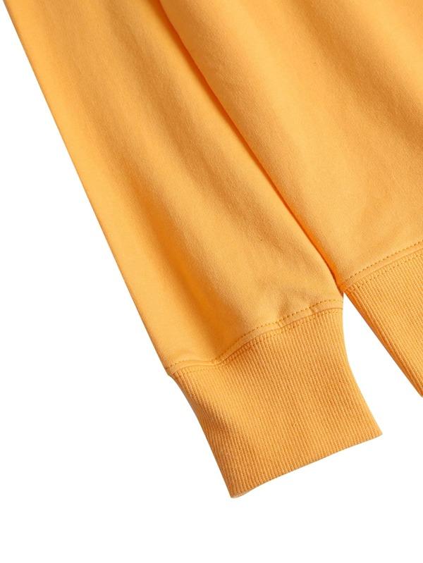 Letter & Heart Print Round Neck Sweatshirt - INS | Online Fashion Free Shipping Clothing, Dresses, Tops, Shoes