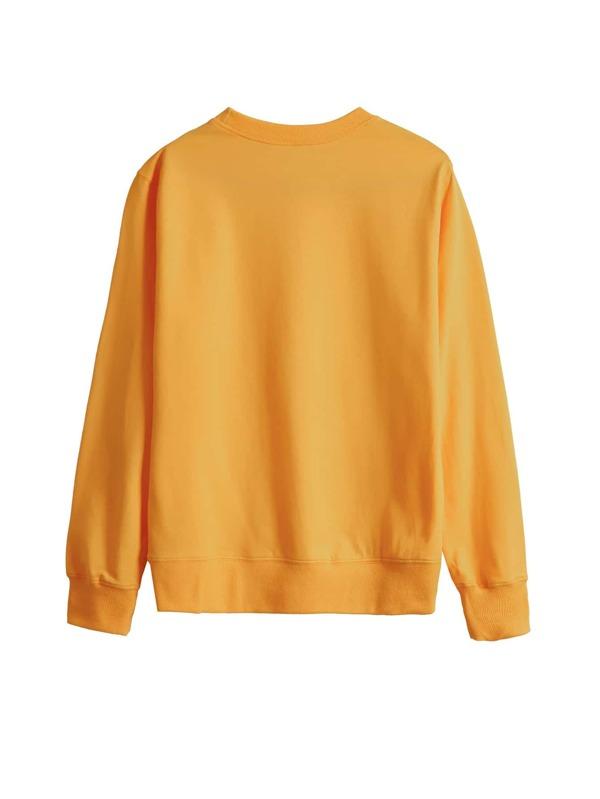 Letter & Heart Print Round Neck Sweatshirt - INS | Online Fashion Free Shipping Clothing, Dresses, Tops, Shoes