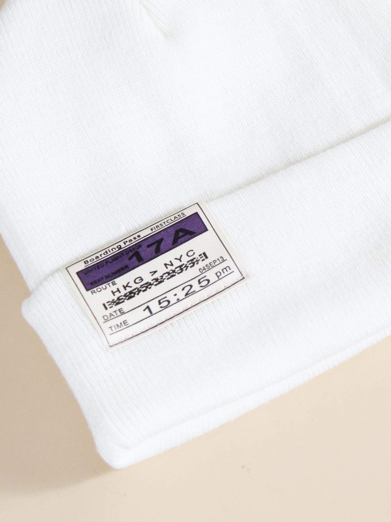 Letter Label Decor Beanie - INS | Online Fashion Free Shipping Clothing, Dresses, Tops, Shoes