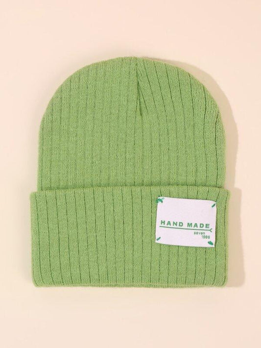 Letter Patched Knit Beanie - INS | Online Fashion Free Shipping Clothing, Dresses, Tops, Shoes