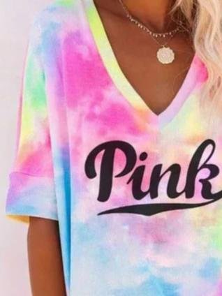 Letter Print Loose Short Sleeve Round Neck T-Shirt - T-Shirts - INS | Online Fashion Free Shipping Clothing, Dresses, Tops, Shoes - 10-20 - 17/06/2021 - Category_T-Shirts