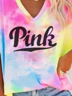 Letter Print Loose Short Sleeve Round Neck T-Shirt - T-Shirts - INS | Online Fashion Free Shipping Clothing, Dresses, Tops, Shoes - 10-20 - 17/06/2021 - Category_T-Shirts