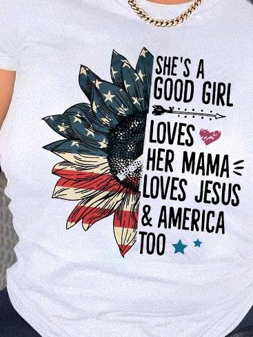 Letter Print Short Sleeve Casual T-Shirt - T-Shirts - INS | Online Fashion Free Shipping Clothing, Dresses, Tops, Shoes - 10-20 - 25/06/2021 - Category_T-Shirts