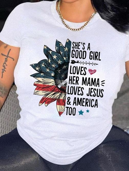 Letter Print Short Sleeve Casual T-Shirt - T-Shirts - INS | Online Fashion Free Shipping Clothing, Dresses, Tops, Shoes - 10-20 - 25/06/2021 - Category_T-Shirts