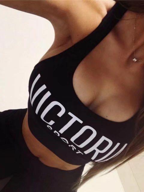 Light Support Letter Graphic Racer Back Sports Bra - INS | Online Fashion Free Shipping Clothing, Dresses, Tops, Shoes