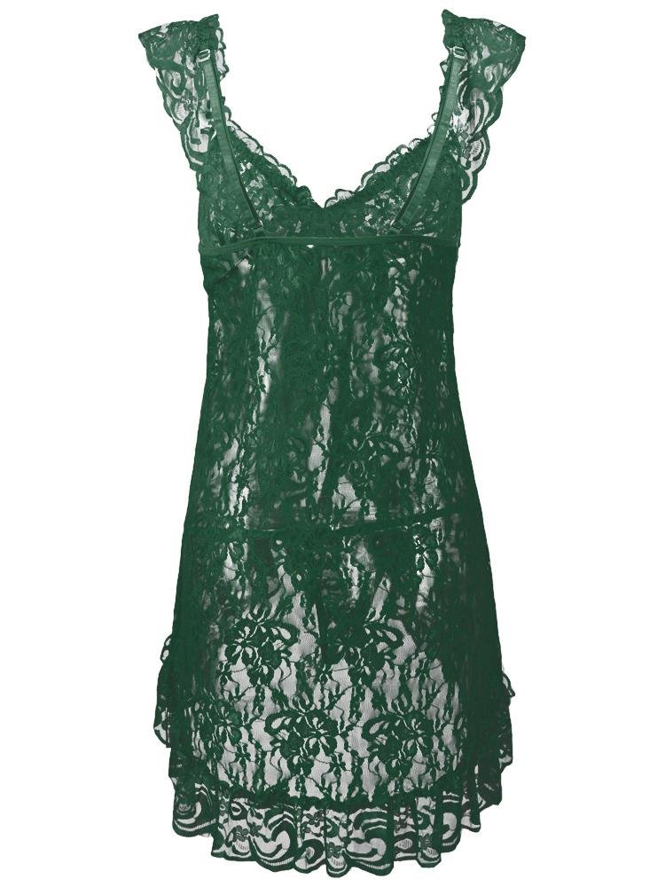 Lingerie Cardigan Lace Sling Pajamas - Lingeries - INS | Online Fashion Free Shipping Clothing, Dresses, Tops, Shoes - 07/06/2021 - Category_ Lingeries - Color_Black