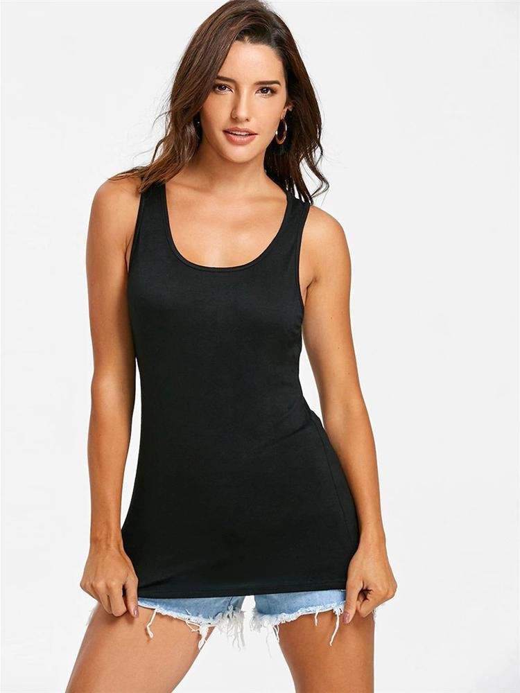 Loose Hollow Sleeveless Vest Sports Top - T-shirts - INS | Online Fashion Free Shipping Clothing, Dresses, Tops, Shoes - 12/05/2021 - 120521 - Color_Black