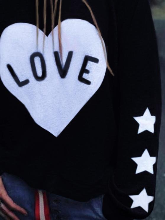 Loose Long Sleeve Round Neck Love Print T-Shirt - T-Shirts - INS | Online Fashion Free Shipping Clothing, Dresses, Tops, Shoes - 20-30 - 21/06/2021 - Category_T-Shirts