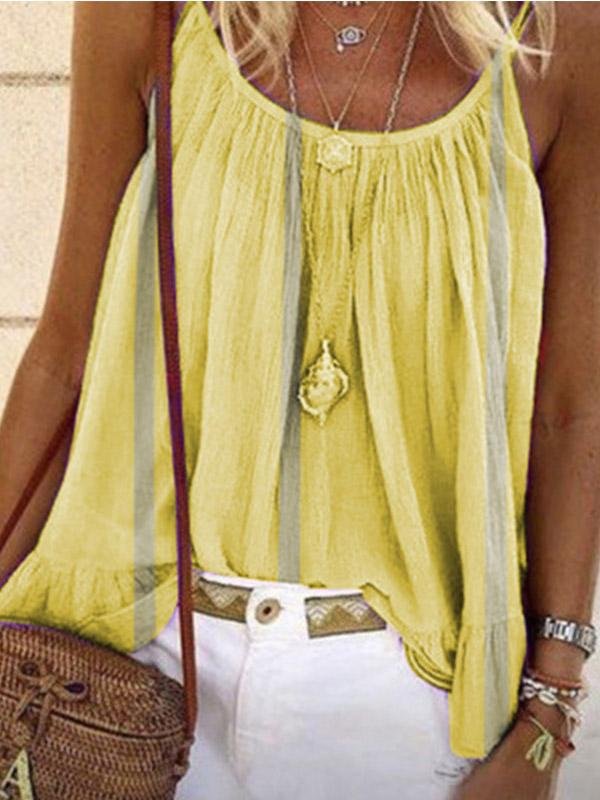 Loose Multicolor Striped Print Tank Tops - Tanks Tops - INS | Online Fashion Free Shipping Clothing, Dresses, Tops, Shoes - 10-20 - 30/07/2021 - Category_Tank Tops