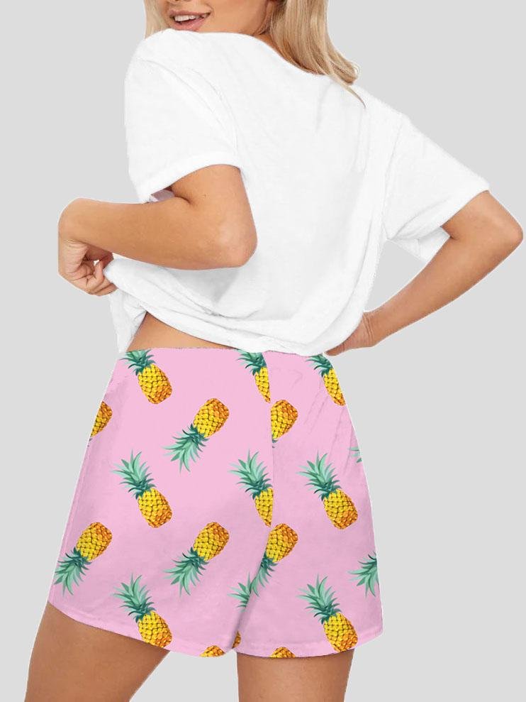 Loose Printed Short Sleeve T-Shirt Shorts Loungewear - Loungewear - INS | Online Fashion Free Shipping Clothing, Dresses, Tops, Shoes - 14/07/2021 - 20-30 - Category_Loungewear