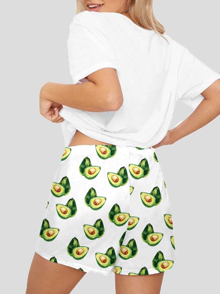 Loose Printed Short Sleeve T-Shirt Shorts Loungewear - Loungewear - INS | Online Fashion Free Shipping Clothing, Dresses, Tops, Shoes - 14/07/2021 - 20-30 - Category_Loungewear