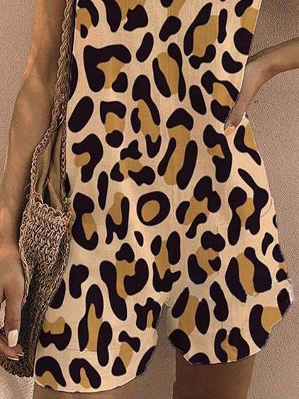 Loose Printed Sleeveless Belted Jumpsuit - Jumpsuits & Rompers - INS | Online Fashion Free Shipping Clothing, Dresses, Tops, Shoes - 06/07/2021 - 20-30 - Bottom