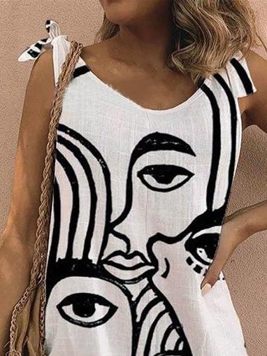 Loose Printed Sleeveless Belted Jumpsuit - Jumpsuits & Rompers - INS | Online Fashion Free Shipping Clothing, Dresses, Tops, Shoes - 06/07/2021 - 20-30 - Bottom