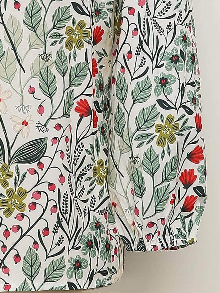 Loose Printed V-neck Shirt - Blouses - INS | Online Fashion Free Shipping Clothing, Dresses, Tops, Shoes - 03/06/2021 - BLO2106030006 - Blouses