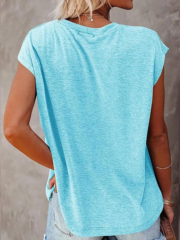 Loose Round Neck Floral Print Short-sleeved T-shirt - T-Shirts - INS | Online Fashion Free Shipping Clothing, Dresses, Tops, Shoes - 05/18/2021 - Category_T-Shirts - Color_Black