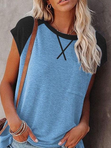 Loose Round Neck Short Sleeve T-shirt - T-Shirts - INS | Online Fashion Free Shipping Clothing, Dresses, Tops, Shoes - 02/06/2021 - Category_T-Shirts - Color_Black