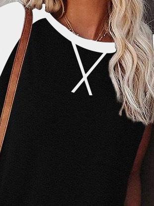 Loose Round Neck Short Sleeve T-shirt - T-Shirts - INS | Online Fashion Free Shipping Clothing, Dresses, Tops, Shoes - 02/06/2021 - Category_T-Shirts - Color_Black