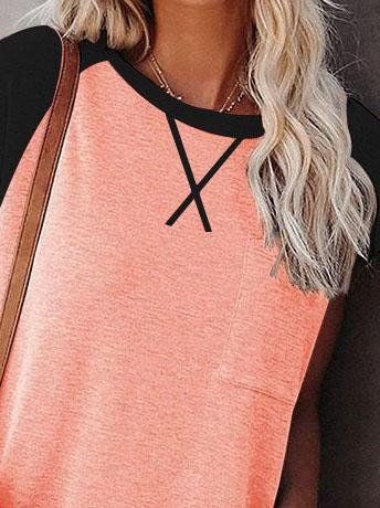 Loose Round Neck Short Sleeve T-shirt - T-Shirts - INS | Online Fashion Free Shipping Clothing, Dresses, Tops, Shoes - 02/06/2021 - Category_T-Shirts - Color_Black