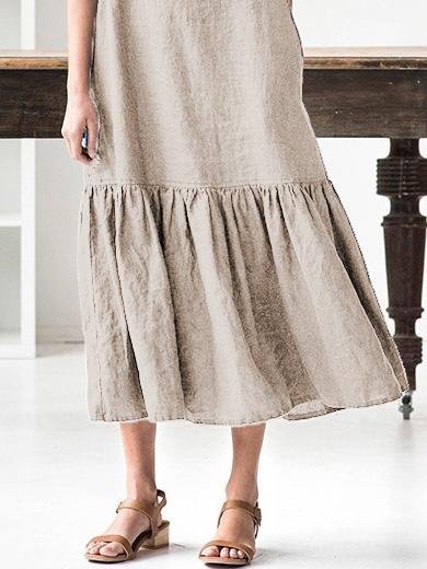Loose Slim Stitching Ruffled Sleeveless Dress - Maxi Dresses - INS | Online Fashion Free Shipping Clothing, Dresses, Tops, Shoes - 19/07/2021 - 20-30 - Category_Maxi Dresses