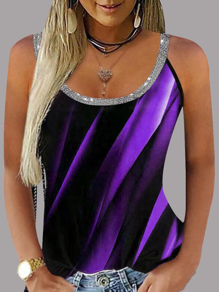 Loose Sling Round Neck Vest - Tank Tops - INS | Online Fashion Free Shipping Clothing, Dresses, Tops, Shoes - 11/06/2021 - Color_Green - Color_Purple