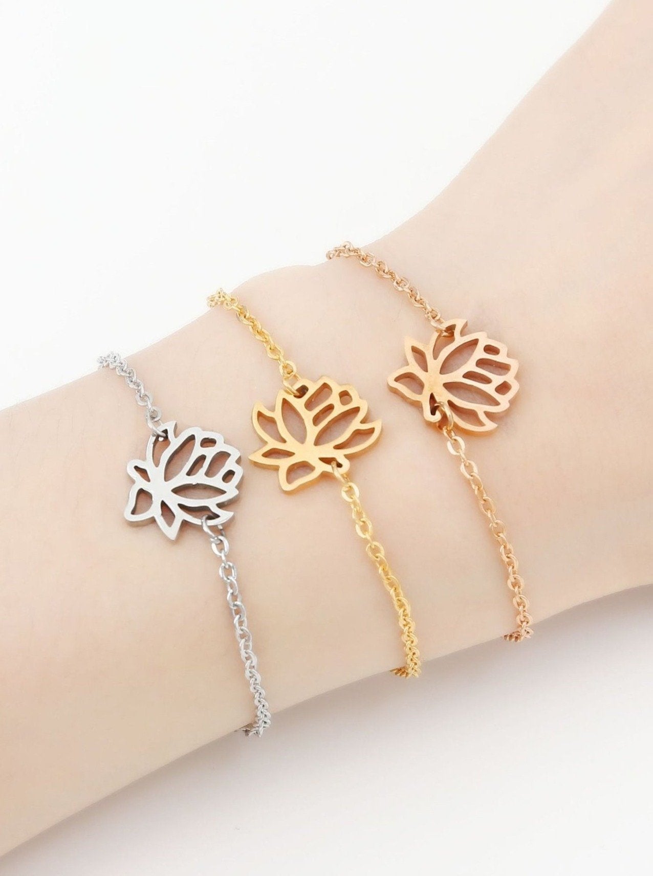 Lotus Pull Chain Bracelet - Bracelets - INS | Online Fashion Free Shipping Clothing, Dresses, Tops, Shoes - 02//03/2021 - 925silver - GMC-Bracelets