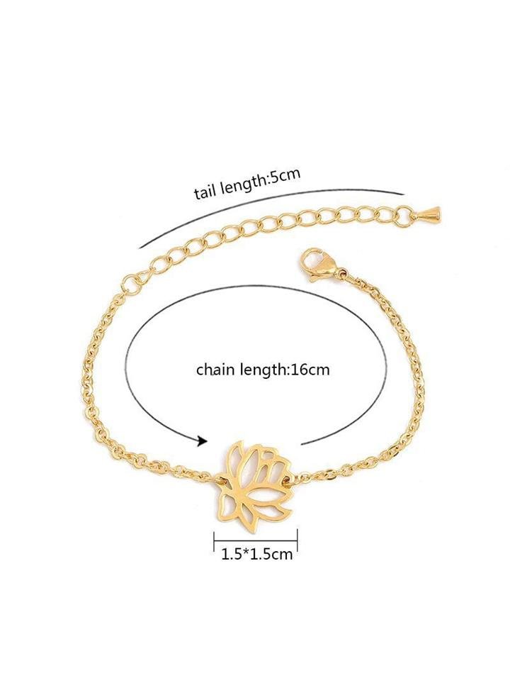 Lotus Pull Chain Bracelet - Bracelets - INS | Online Fashion Free Shipping Clothing, Dresses, Tops, Shoes - 02//03/2021 - 925silver - GMC-Bracelets