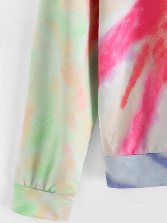 Lou-Ann Vecchia Drop Shoulder Sun Tie Dye Sweatshirt - INS | Online Fashion Free Shipping Clothing, Dresses, Tops, Shoes