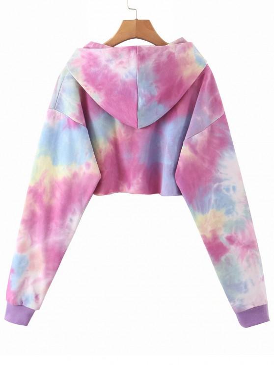 Lou-Ann Vecchia Tie Dye French Terry Cropped Hoodie - INS | Online Fashion Free Shipping Clothing, Dresses, Tops, Shoes