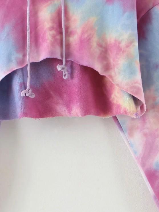Lou-Ann Vecchia Tie Dye French Terry Cropped Hoodie - INS | Online Fashion Free Shipping Clothing, Dresses, Tops, Shoes