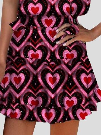 Love Printed V-Neck Sleeveless Sling Wide Loose Dress - Mini Dresses - INS | Online Fashion Free Shipping Clothing, Dresses, Tops, Shoes - 20-30 - 25/06/2021 - Category_Mini Dresses