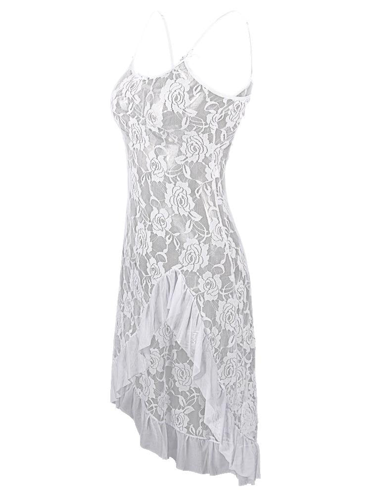 Mesh Lace Rose Flower Lingeries Dress - Lingeries - INS | Online Fashion Free Shipping Clothing, Dresses, Tops, Shoes - 07/06/2021 - Category_ Lingeries - Color_Black