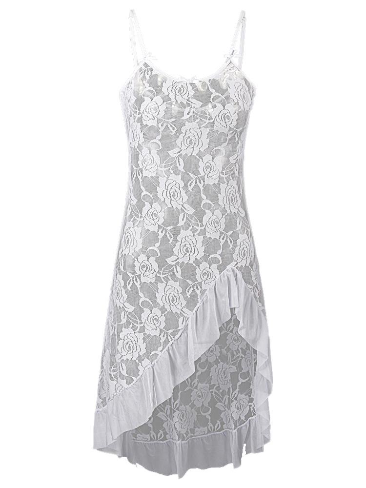 Mesh Lace Rose Flower Lingeries Dress - Lingeries - INS | Online Fashion Free Shipping Clothing, Dresses, Tops, Shoes - 07/06/2021 - Category_ Lingeries - Color_Black