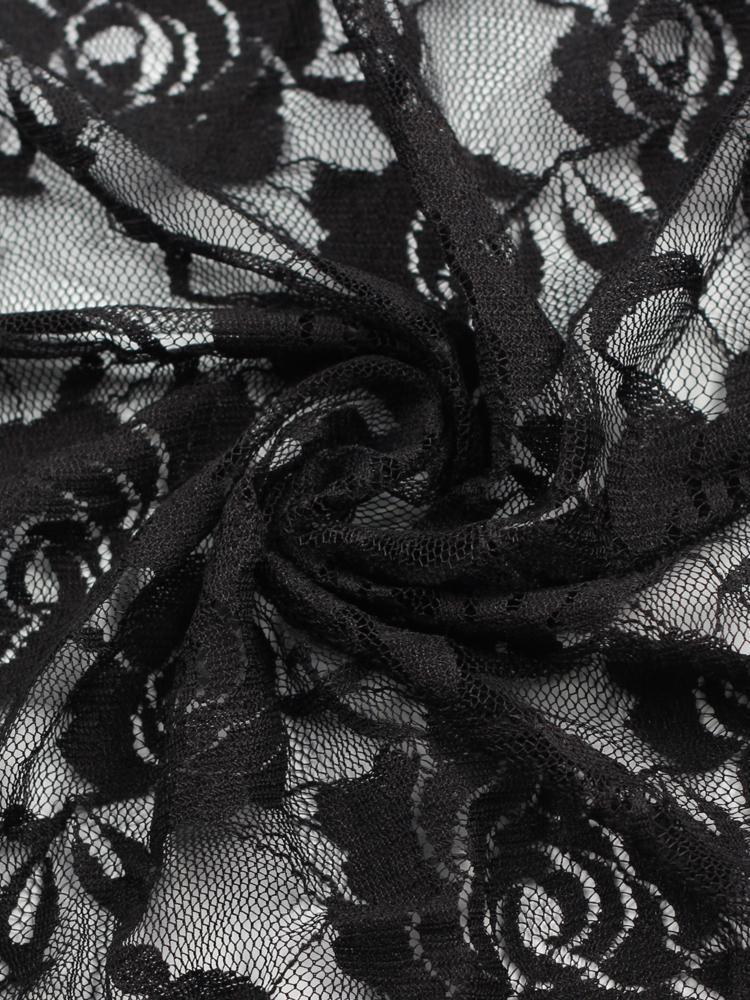 Mesh Lace Rose Flower Lingeries Dress - Lingeries - INS | Online Fashion Free Shipping Clothing, Dresses, Tops, Shoes - 07/06/2021 - Category_ Lingeries - Color_Black