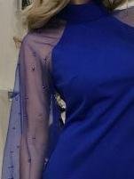 Mesh Pearl Long Sleeve Slim Mini Dress - Mini Dresses - INS | Online Fashion Free Shipping Clothing, Dresses, Tops, Shoes - 06/07/2021 - 10-20 - color-black